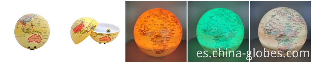 spinning globe with led lighting